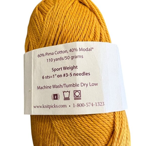 Knit Picks Yarn Assortment: CotLin Swan Shine Sport Caution Crayon White 6 Pcs - Picture 10 of 16